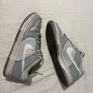 Used nike dunks they are the wolf grey pure platinum!